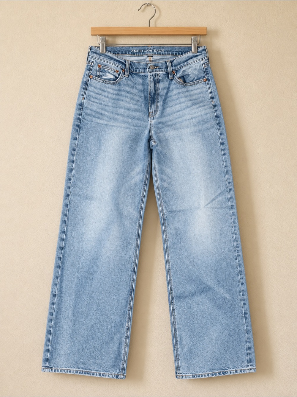 American Eagle Outfitters Light Blue Curvy Stovepipe Jeans-10 Long